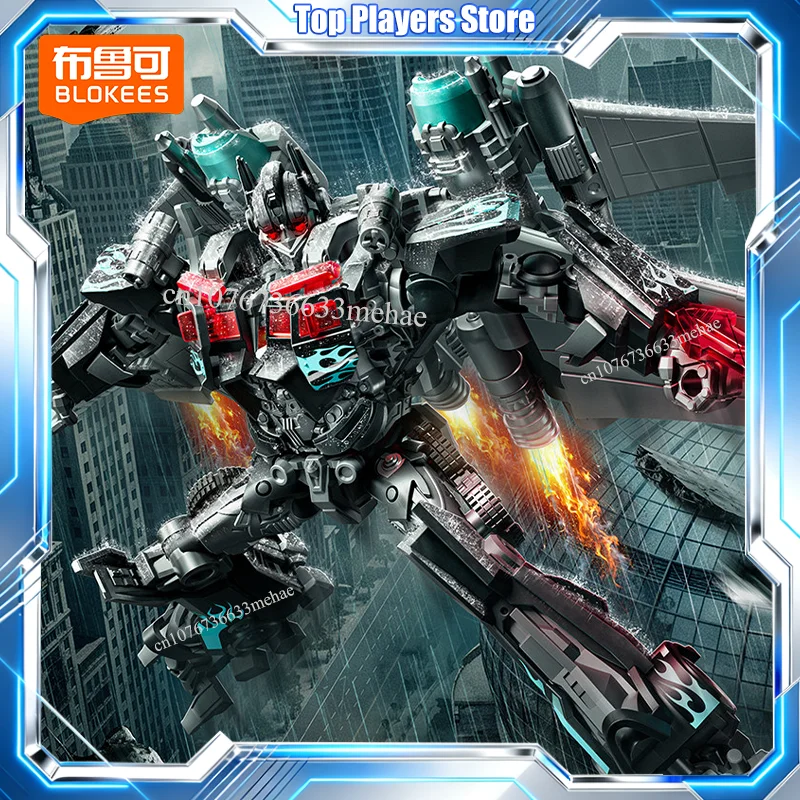 Genuine Blokees Transformers Action Figure Toys Jet Wing Optimus Prime Black VER. Assembly Model Kit Champion Class Rrobot Gifts