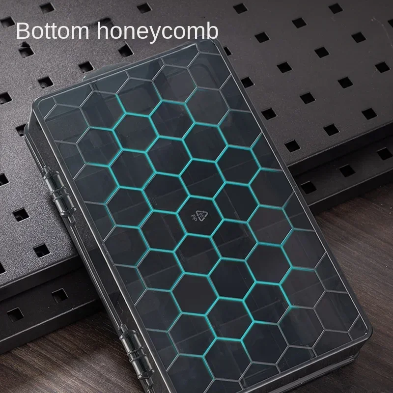 Deli 1 PCS Plastic Storage Boxes Screw Craft Jewelry Accessories Organizer Box Slots Adjustable Packaging Transparent Tool Case