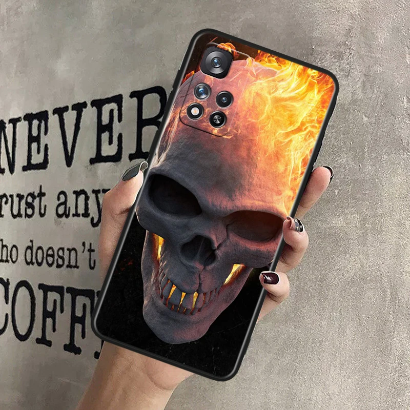 Marvel Ghost Rider For Xiaomi Redmi Note 12 11T 11E 11S 10T 10S Pro Plus Max Lite Black Soft Phone Case