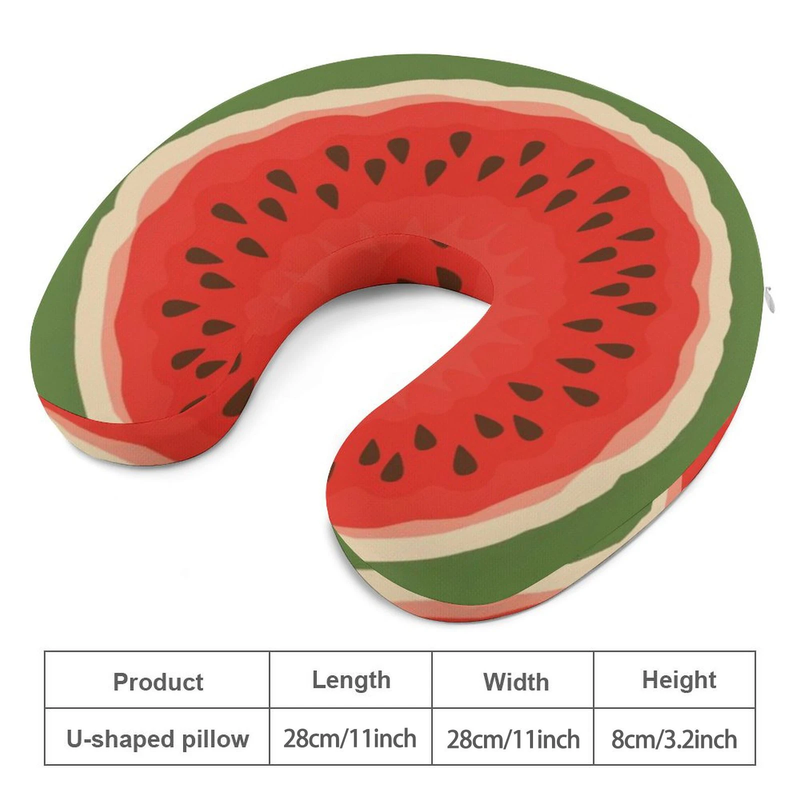 مضحك البطيخ U-شكل وسادة الرقبة السفر الطائرات رغوة الذاكرة فقرة الظهيرة استراحة الظهر الاسترخاء غرفة الألعاب ديكور المراهقين طفل هدية