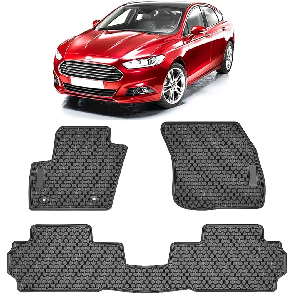 

US TeddyTT Floor Mats Compatible with Ford Fusion 2013 2014 2015 2016 2017 2018 2019 2020 2021 Heavy Duty Rubber Front