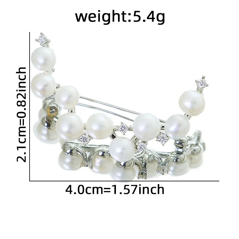 

Оригинальный дизайн, брошь с натуральным пресноводным жемчугом и луной для женщин, булавка в стиле ретро, броши для пальто, корсаж, свитер, аксессуары, подарки