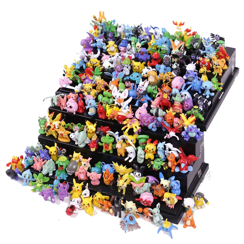 144 Style Pokemon Figure Toys Anime Pikachu Action Figure Model Ornamental Decoration Collect Toys For Children's Christmas Gift