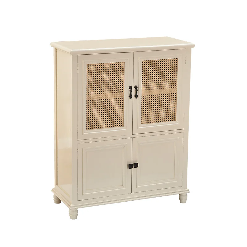 

American rural door large capacity side cabinet light luxury solid wood modern simplicity