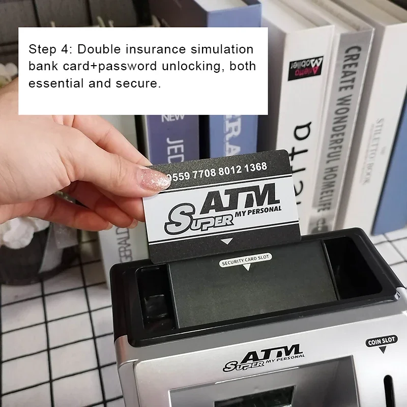 돼지 현금 동전 수 있습니다 ATM 은행 어린이를위한 전자 동전 돈 은행, 전자 atm 돼지 지폐, 저축 상자 돼지 저금통 성인