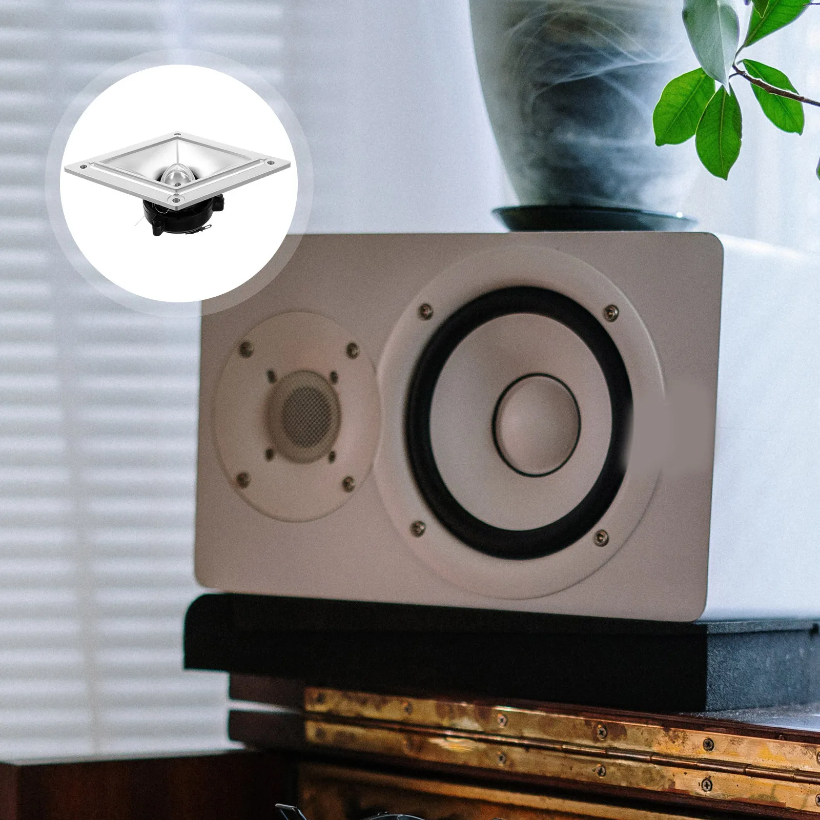 

2Pcs Horn Tweeter Speaker Replacement Loudspeaker Piezoelectric Durable Stage Audio Horn Heavy Duty Performance Accessories