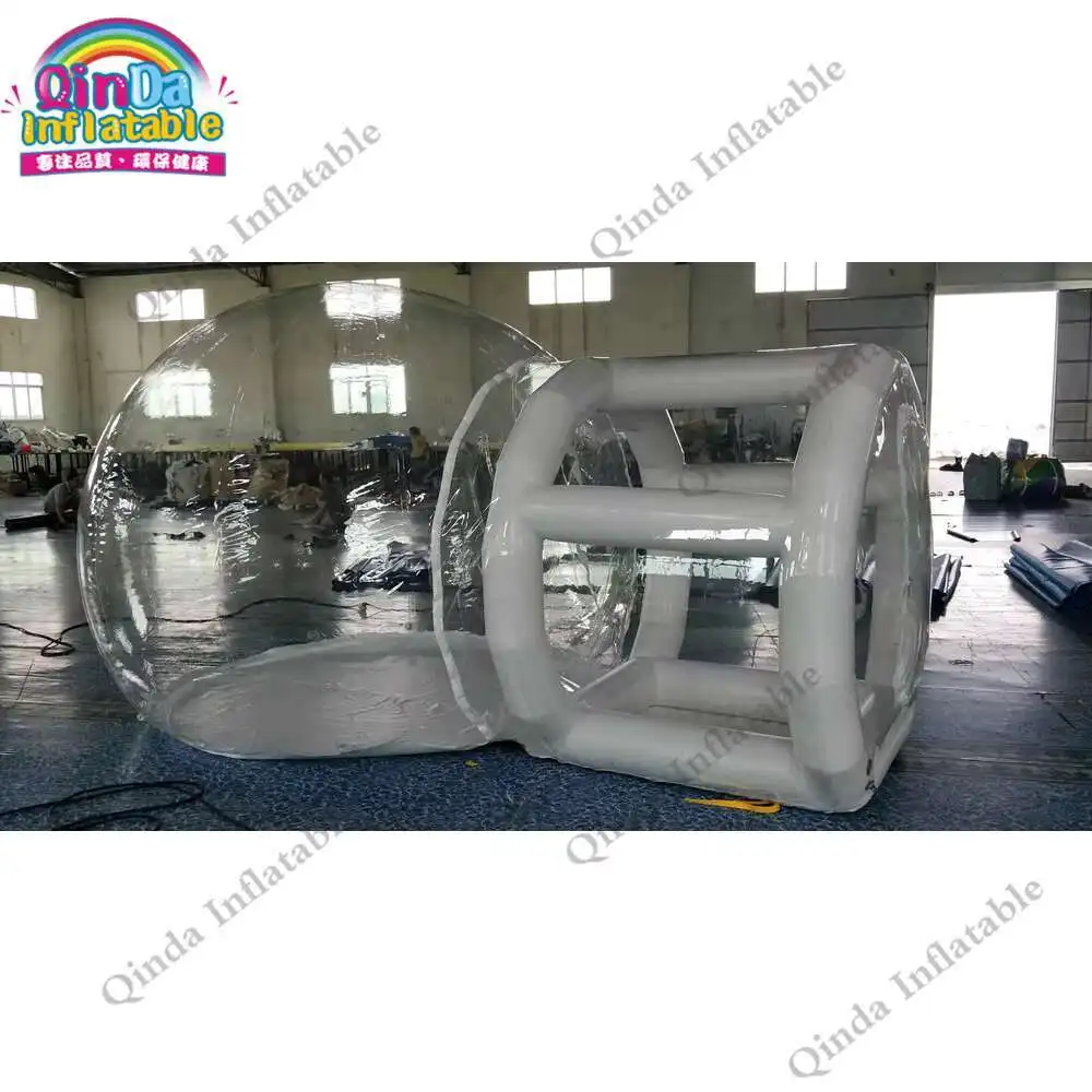 

Transparent PVC Inflatable Dome Camping Tent 3m Inflatable Bubble Lodge Tent With 2m Trance Frame Tube
