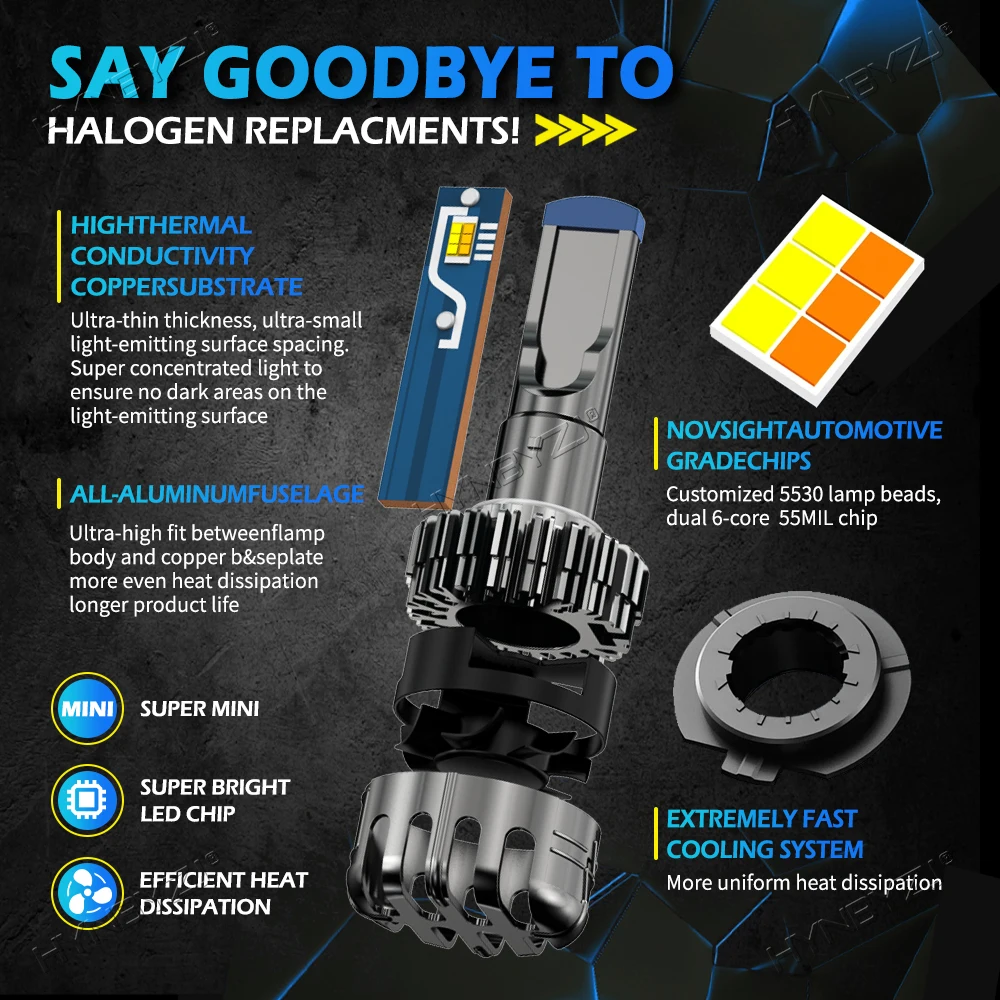 4800W 8800000LM H4 H7 Tricolor - огляд і ціна Led Headlight Bulbs