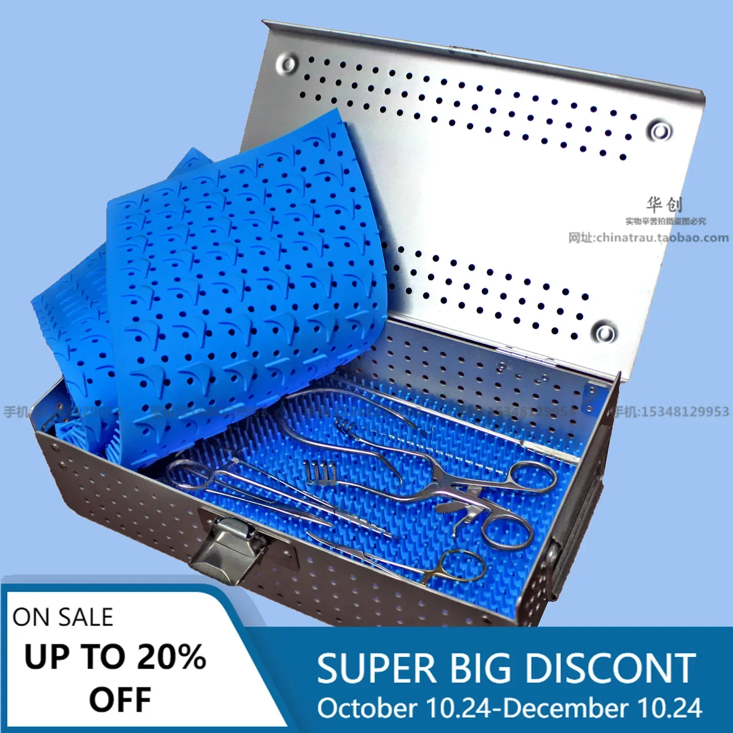 

Surgical Microscopy Gynecology Dentistry Orthopedics Cosmetic Plastic Surgery Tools Storage Disinfection Box Silicone Pad