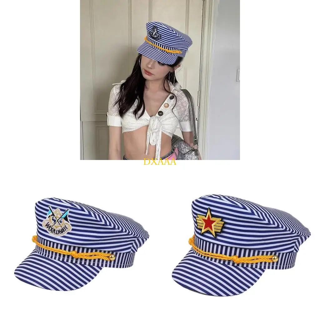 DXAA Adjustable Stripe Duck Tongue Hat Comfortable Wear Sunshade Caps Gift for Traveler and Fashion Lover