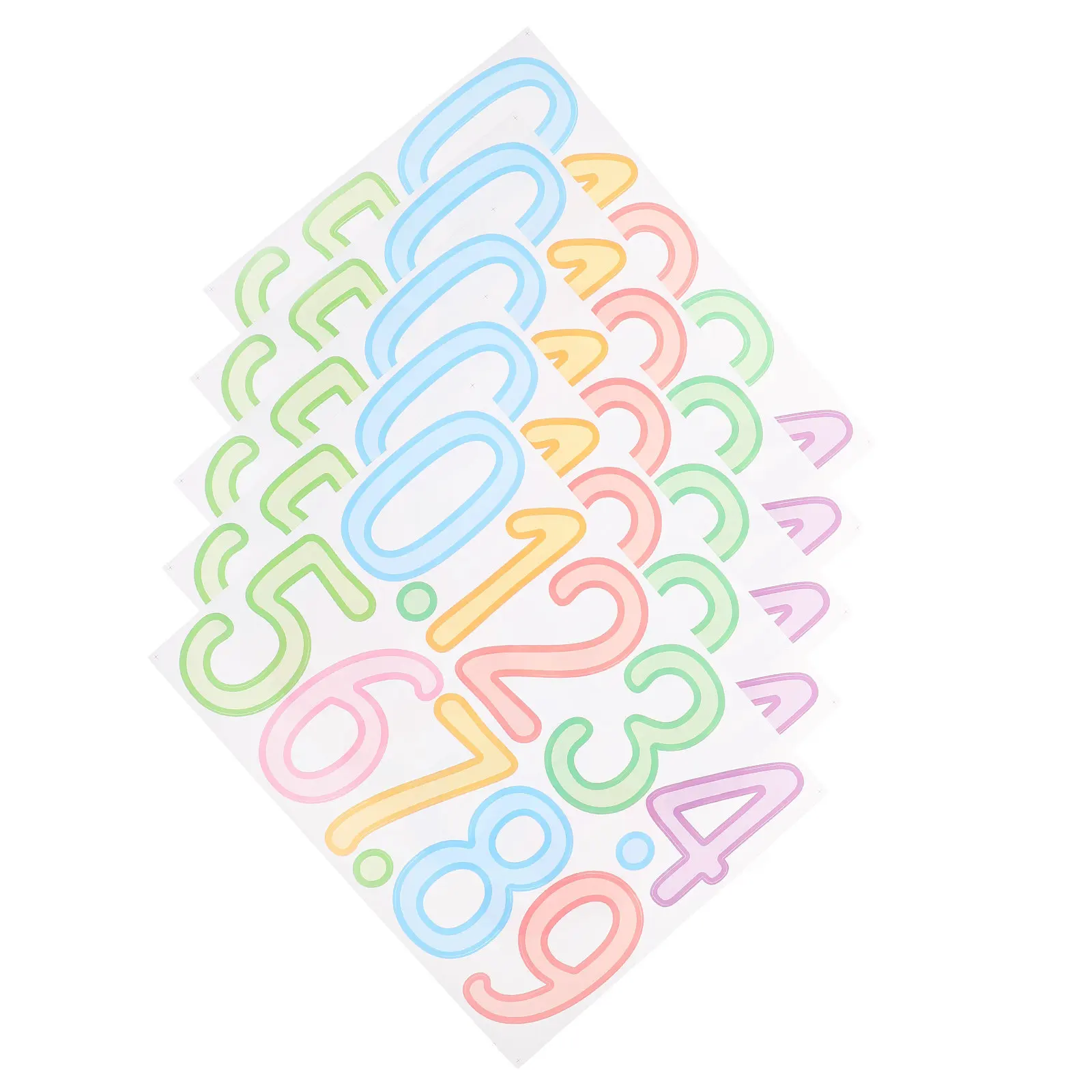 

5 листов самоклеящихся виниловых наклеек с номерами, водонепроницаемые, устойчивые к выцветанию, для почтовых ящиков и адресных табличек