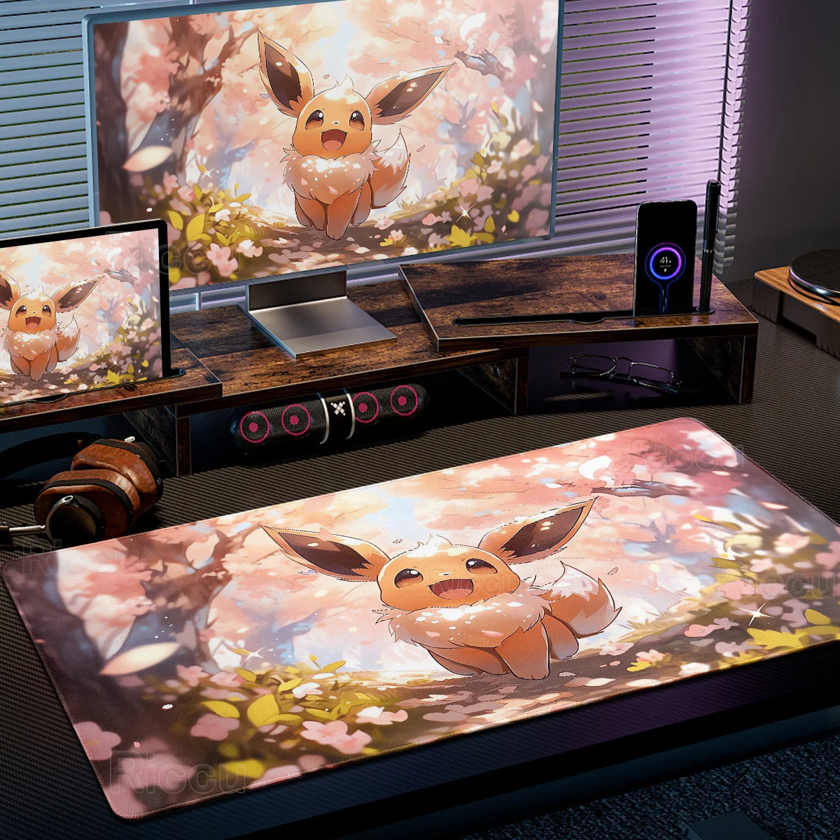 Kawaii Japan Anime Mouse Pad PC Gamer Table Pads XXL P-pokemon Eevee Mouse Mat Keyboard Rug Laptop Gaming Rubber Deskmat Carpets