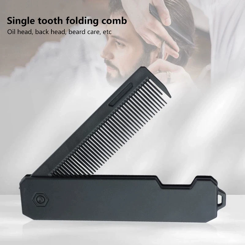 Portable Plastic Folding Pocket Combs Barber Men Oil Head Beard Combs Hair Styling Combs