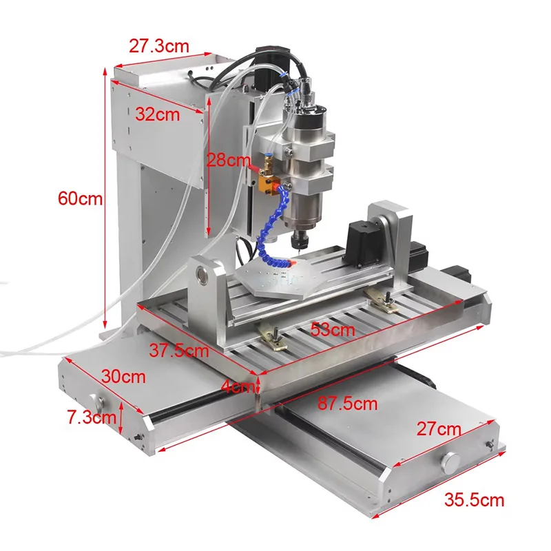 Premium 6040 Five-Axis CNC Milling Machine, 2.2KW Engraving Machine, SFUR1605-DFC7-P0 Precision CNC Router