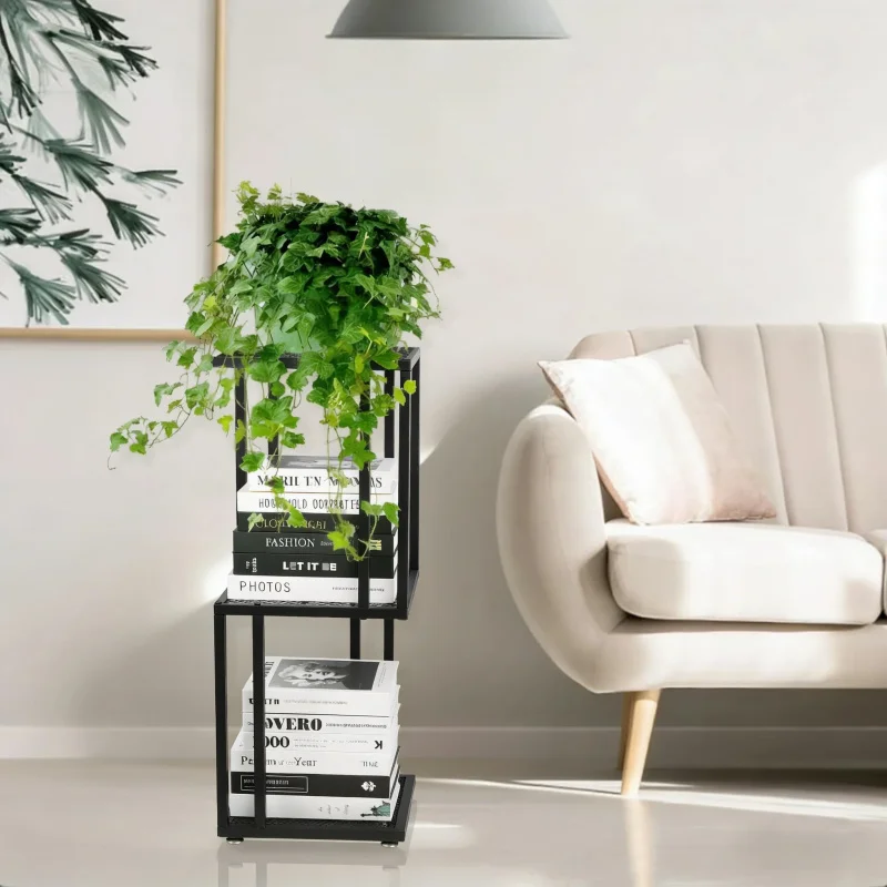 

Living Room Bedroom Balcony Green Radish Succulent Flower Pot Rack2Floor-standing metal storage rack, suitable for indoor and ou