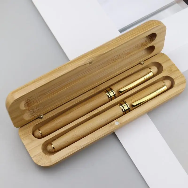 Astuccio dalla natura Bamboo for Wood School Pencilcase Pen Storage Box cancelleria per ufficio materiale scolastico astuccio per penne aziendali