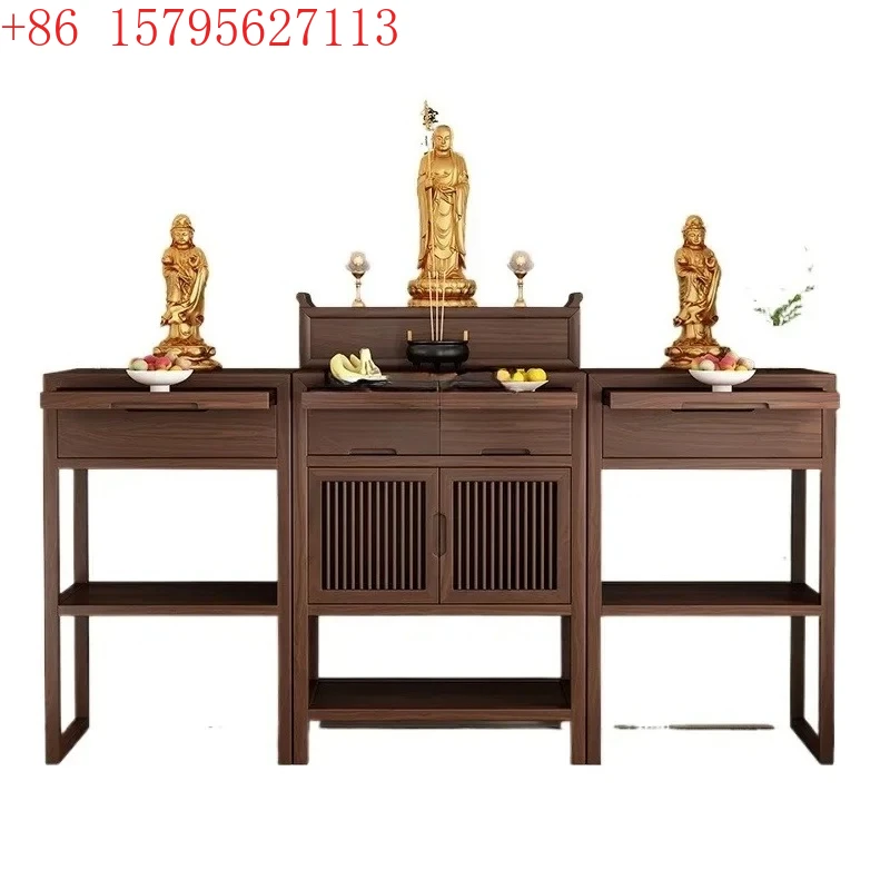 

02Steps upturned head with door table incense case Buddhist shrine offering table cabinet offering Buddhist shrine cabinet