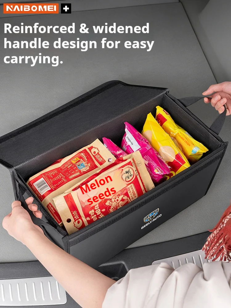 

Car Trunk Foldable Storage Box Large-Capacity Stowing Tidying Bag For Geely GeometryC Monjaro Coolray Emgrand EC7 GC6 GX3 Atlas
