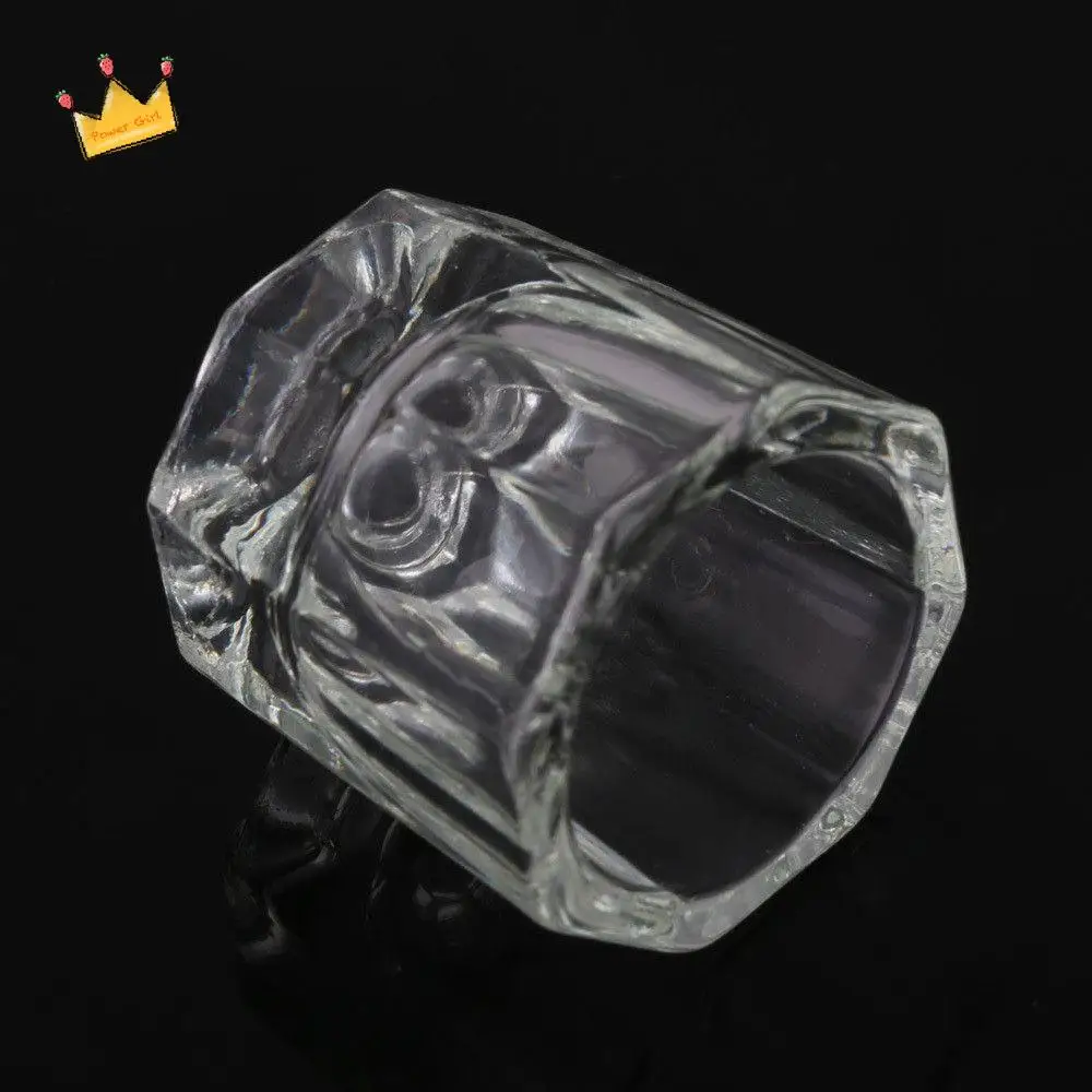 أدوات مانيكير وعاء مسحوق أكريليك شفاف كوب زجاجي كريستالي طبق أكريليك كوب سائل أدوات تزيين الأظافر #1