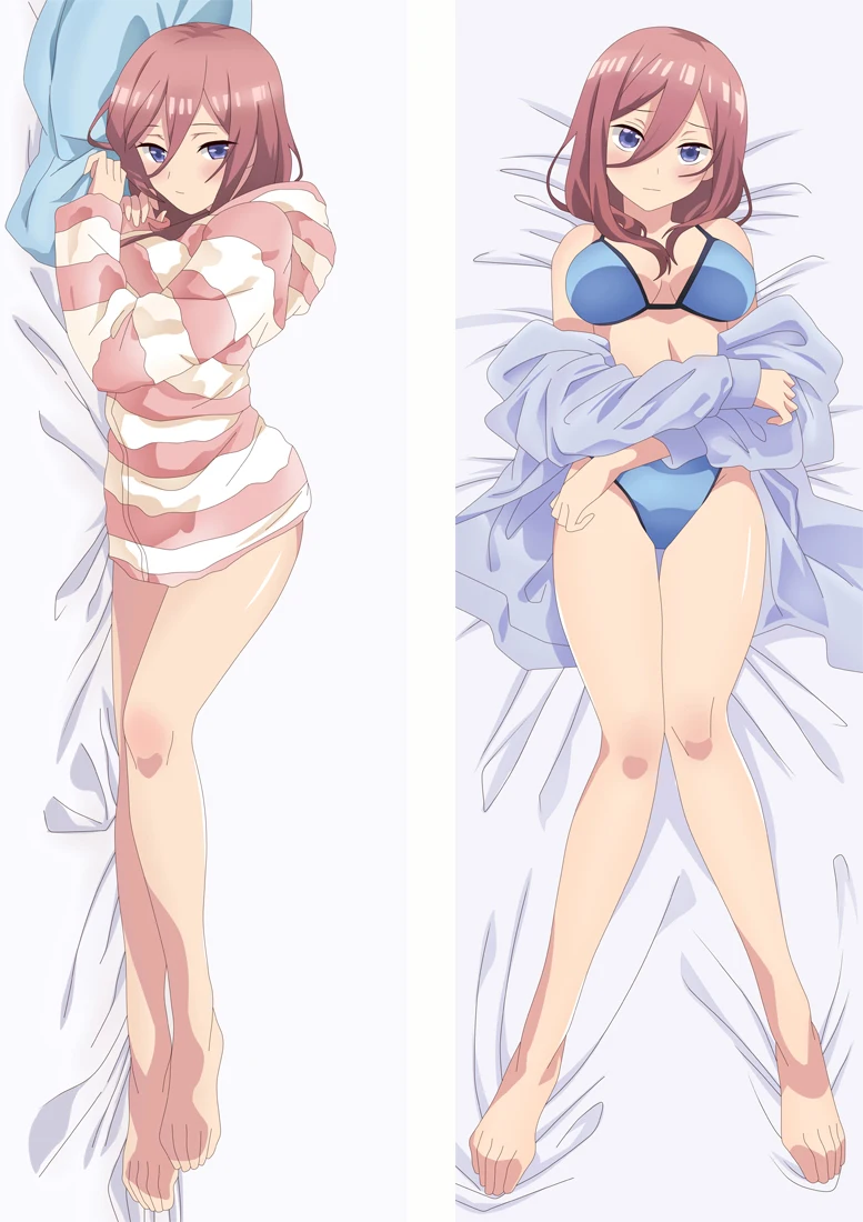 Cartoons Nakano Miku Cosplay Dakimakura Pillow Case Hugging Body Prop