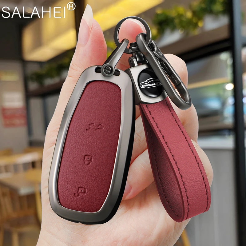 

Zinc Alloy Car Key Case 3 Buttons Cover for Leading Ideal One Li L9 2022 Auto L7 L8 2021 2022 Smart Keychains Holder Accessories