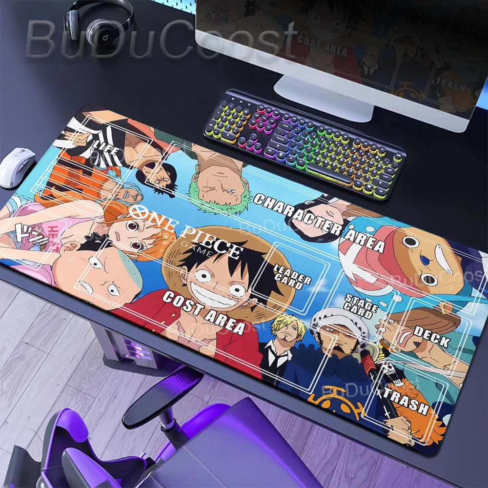 60X35 One Piece Playpad OPCG Nami Kartenspiel Battle Mousepad Zoro Franky Brettspiel Karten-Duell-Platte Mauspad Anime Geschenk Spielzeug