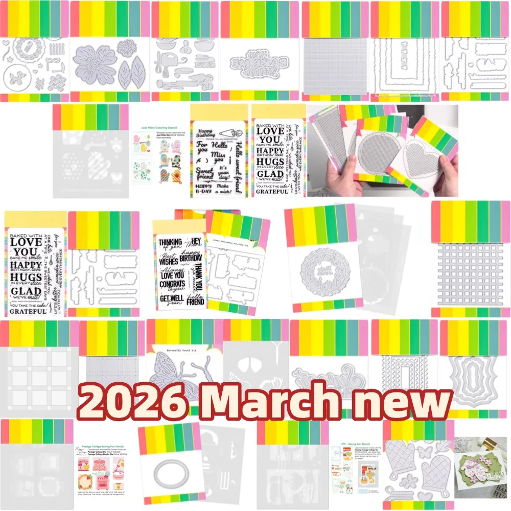 

March 2026 new mold template Metal Cutting dies And Stamps For Scrapbooking Stencil Embossing Mold DIY Paper Cards Craft Cutting