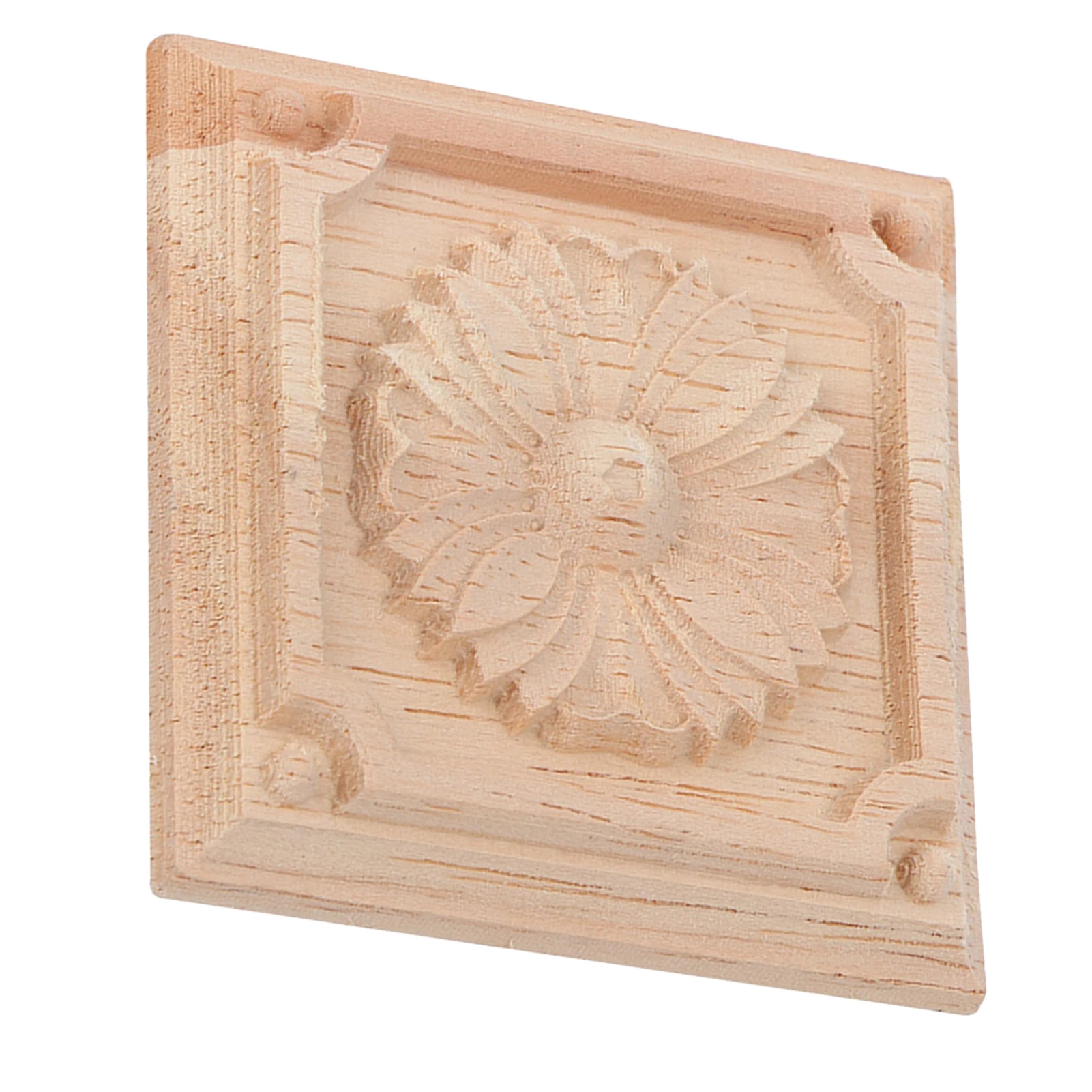 Escultura quadriculada Applique para Decoração Móveis, Decalque sem pintura, B, 4Pcs