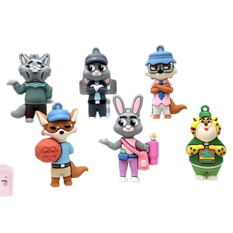 Zootopia  2 Keychain Doll Blind Box Cartoon Judy Fox Nick Car Keychain Pendant Exquisite Hanging Accessory