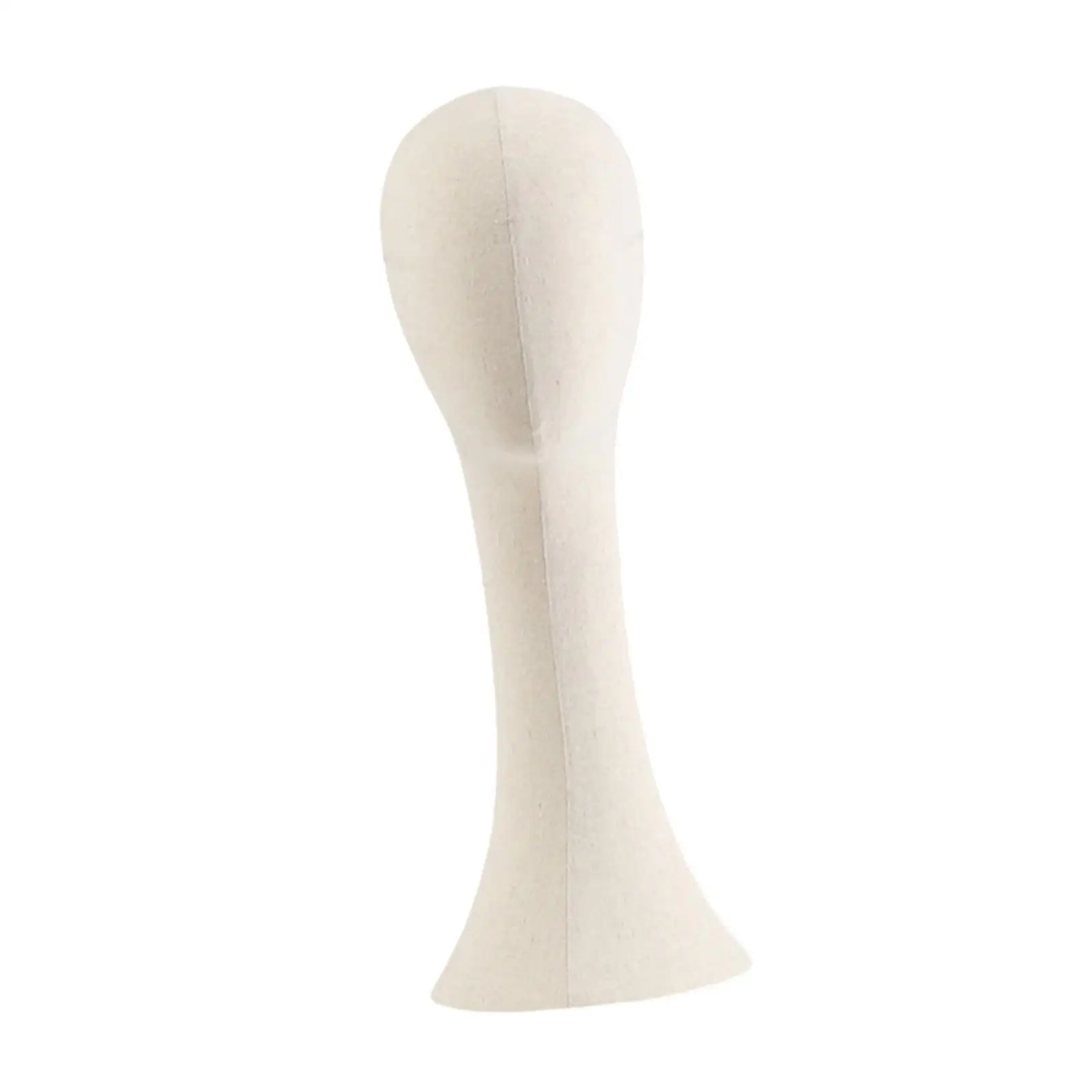 Linen Mannequin Head Hat Display Stand with Tripod Base for Wig Styling Salon Shop Window Decor