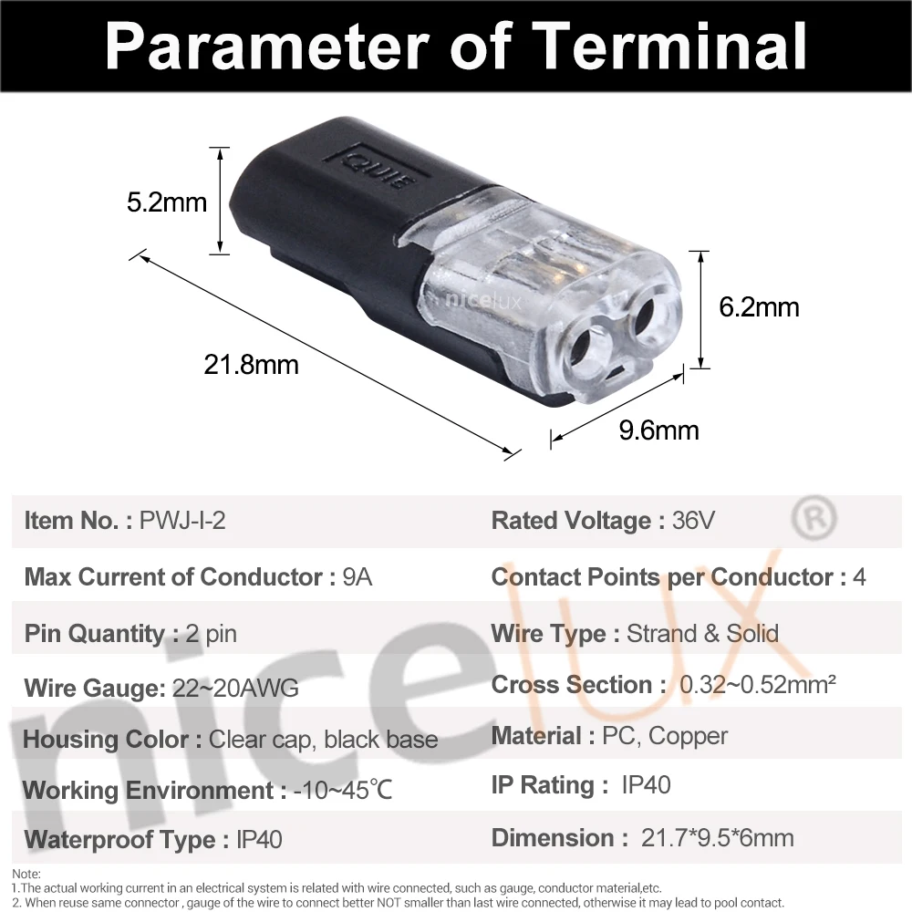 Wire Connector Set Electrical Cable Splitter With Connector for Audio Auto Moto Lighting System Single Color LED Strips