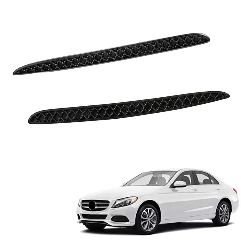 1 Pair Rear Bumper L+R Side Cover Cap Honeycomb Grill 2058850053 2058850153 for Mercedes-Benz C63 W205 AMG 2013-2017