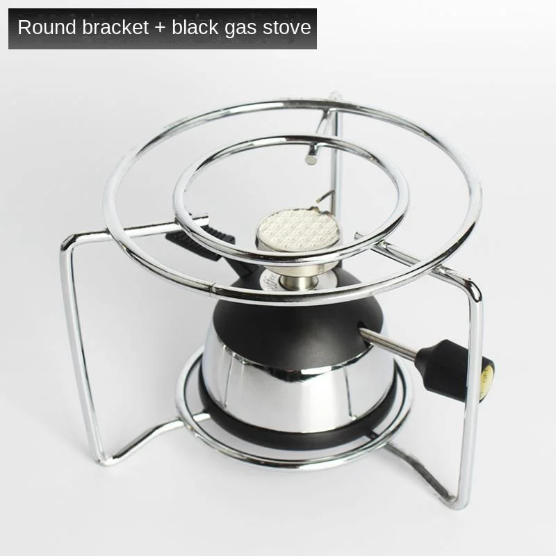 Camping Stove Butane Gas Burner with Refill Rack and Furnace Stand for Tabletop Siphons Windproof Cooking Stove Coffee Maker