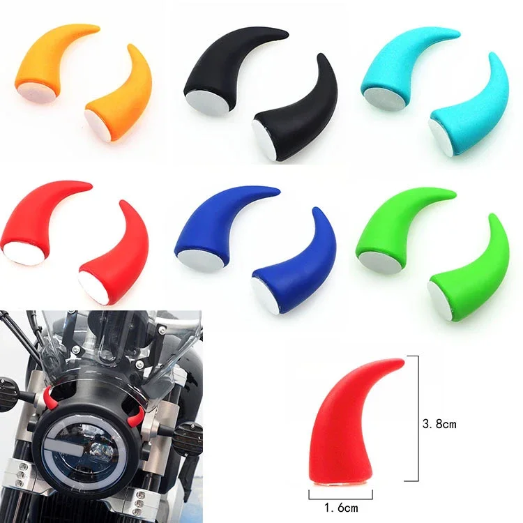 Car Motorcycle Helmet Devil Horn Cat Ears Decoration Universal Motorbike Bicycle Car Styling Decoration Helmet Stickers 2 Pcs