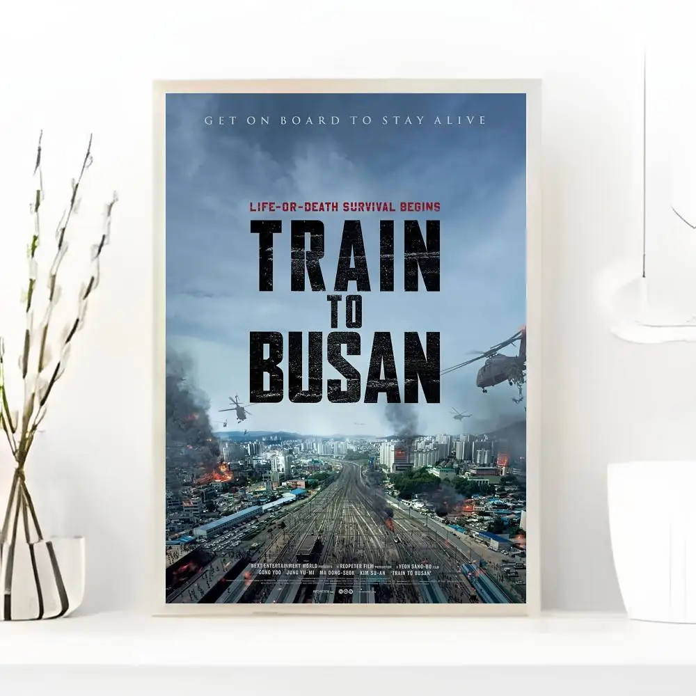 T-Train to Busan Painting Calligraphy Minimalist Print Canvas Poster Unframed Wall Art For Home Office Decor - Image 4