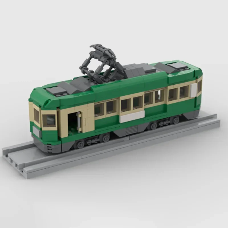 Modello di treno ferroviario Modello Moc Mattoni da costruzione Tecnologia modello Tramcar Blocchi modulari Regali Giocattoli di Natale Set fai da te Assemblaggio