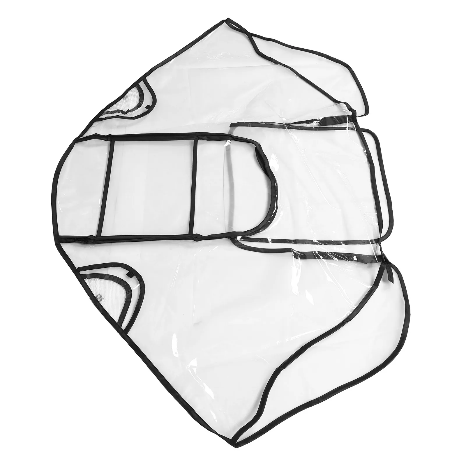 Waterproof Baby Stroller Rain Cover Transparent Eva Shield Windproof Universal Fit Breathable Ventilation Nets Easy Use Pram