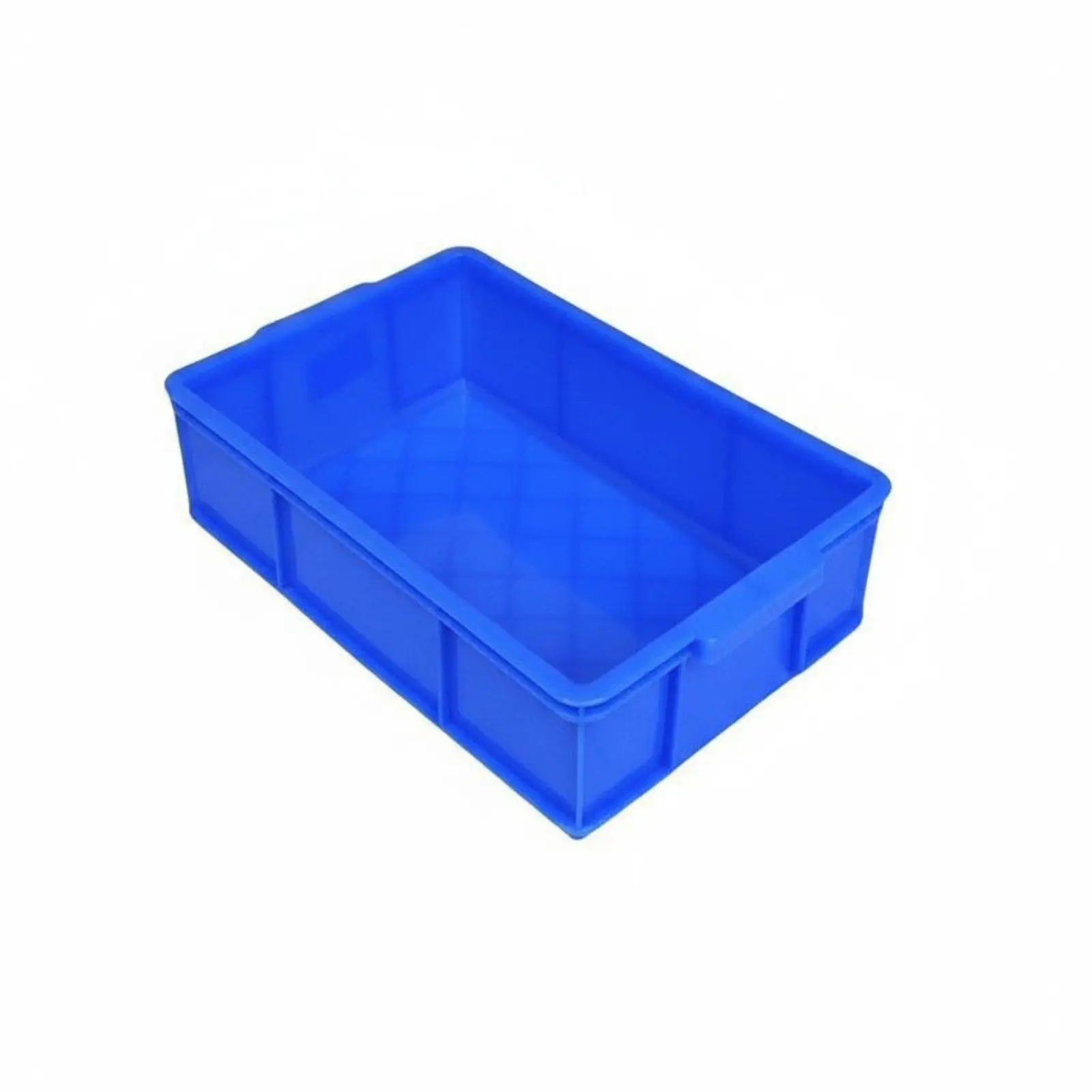 Stackable Turnover Container Sturdy Industrial Tote with Lid Reinforced Structure Rectangular Industrial Bin for Businesses,
