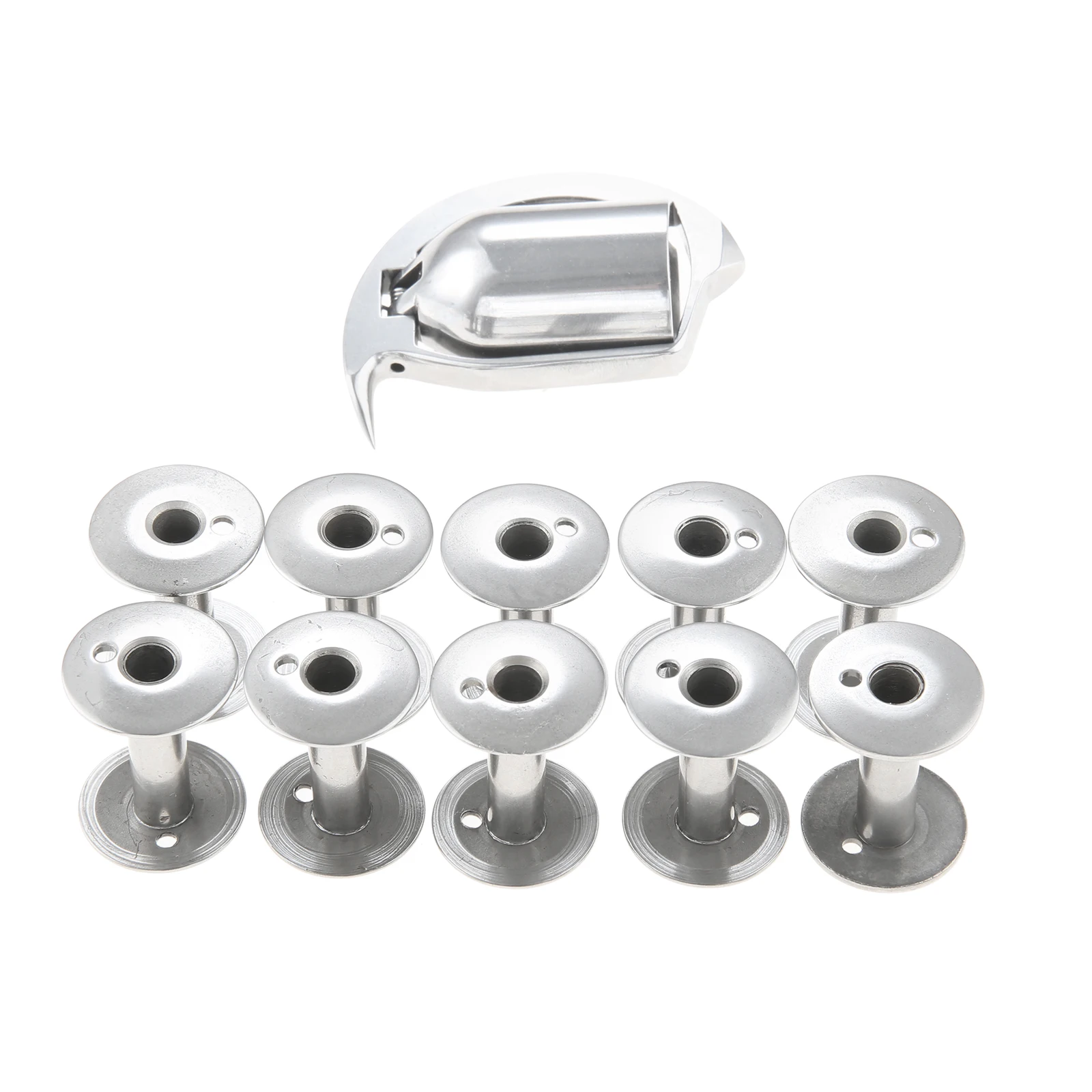 1Set 204N Shuttle Hook With 10 Bobbins Fit For Durkopp Adler 204 Seiko Consew JUKI FERDCO 2020 Sewing Machine Accessories