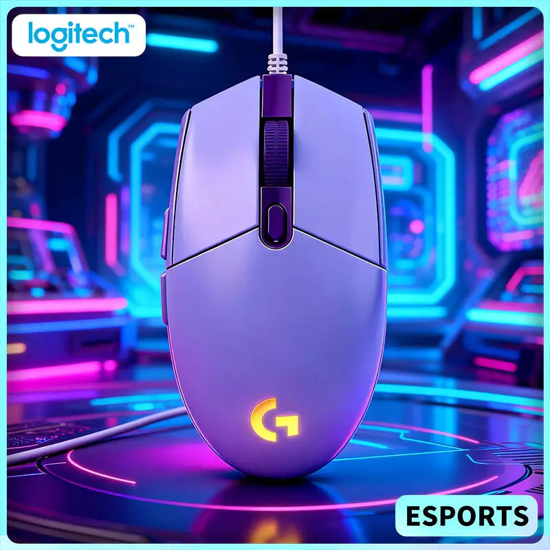 

Игровая мышь Logitech G102 Prodigy, 8000 DPI, регулируемая, RGB-подсветка, 20 млн нажатий, легкая, для комфортного ежедневного использования