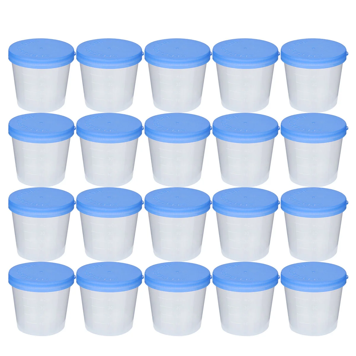 50pcs 40ml Urine Cup Plastic Urine Cups Specimen Collection Cups with Lids Urine Container Specimen Containers Urine Testing Acc