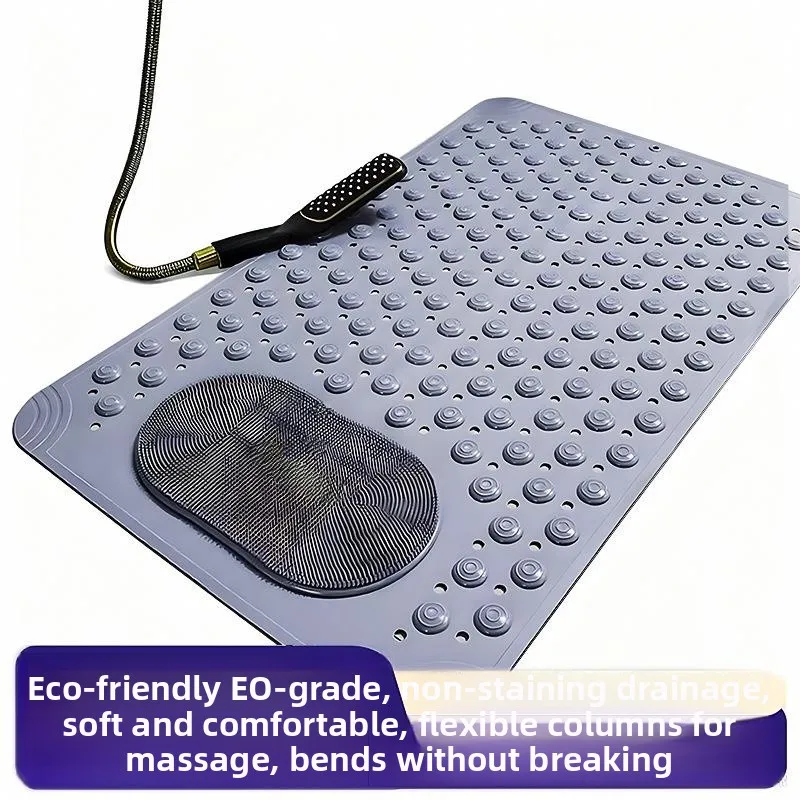 

Bathroom Anti-Slip Mat Modern Style Shower Room Foot Pad Child And Elderly Massage Suction Cup Dirt Resistant Floor Mat