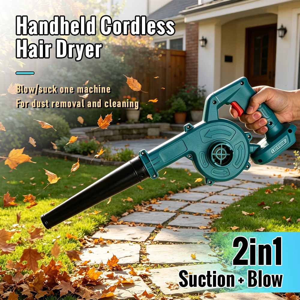 

21V Cordless Air Blower Dust Blower for Makita Blowing & Suction Lithium Electric Handheld Leaf Blower Computer Dust Collector