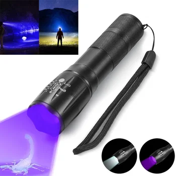 LED-zaklamp Ultraviolet witte lamp Dubbele lamp Intrekbare zoomzaklamp Fluorescentiedetectie Valuta Controlelicht VCK