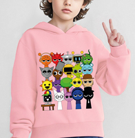 New Sprunki Cartoon Kids Hoodie Game Incredibox Sweatshirts Boys Clothes Girls Hooded Pullover Spring Children Long Sleeve Tops