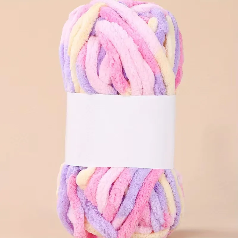 50g/roll Fantasy Color Coarse Ice Bar Arctic Velvet Yarn Handwoven DIY Scarf Hat Clothes Thread Thick Wool Crochet Stripe Thread image 6