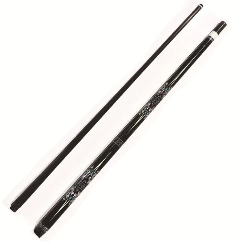 Carbon fiber 1/2 billiard club with 11.8mm multi-layer pigskin leather head 2-section split billiard club