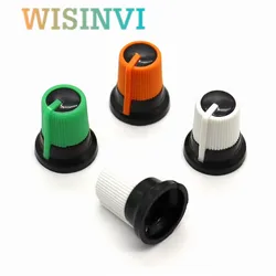 10PCS15×17MM 15*17mm plastic knob cap potentiometer volume adjustment switch knob is suitable for flower shaft 6MM