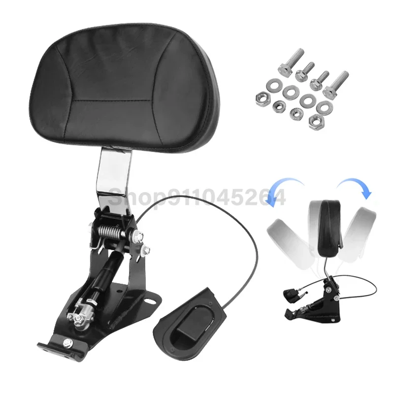 

For Harley Touring Road Glide Street Glide FLHR FLHX 09-19 Motorcycle Adjustable Hydraulic Driver Rider Backrest Mounting Kit