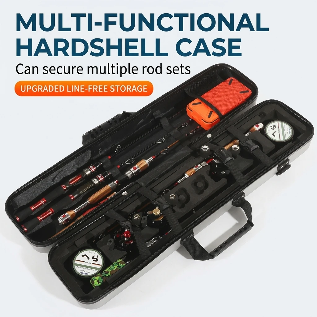 Fishing Rod Bag Foam Padded Tackle Storage Case Large Lure Fly Pole Tube 2 Sizes Saltwater Freshwater Gear Protector